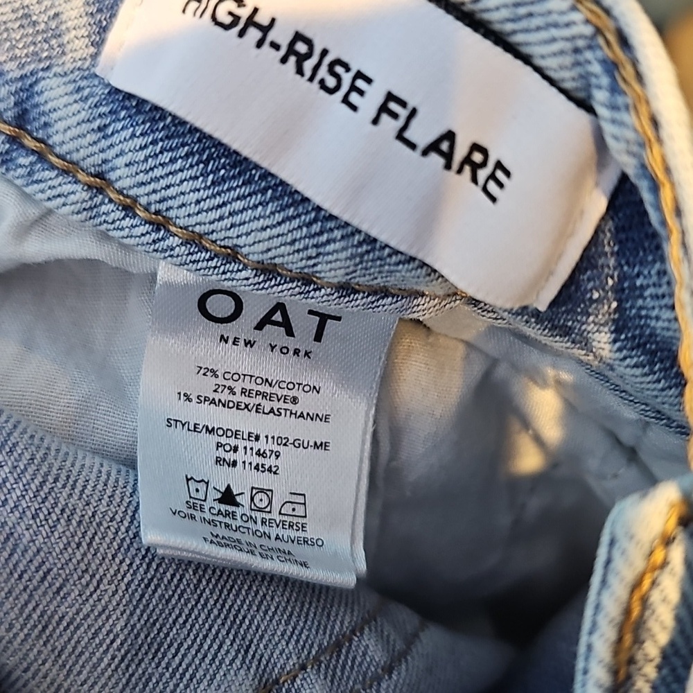 OAT New York Size 28 High Rise Flare Jeans - Picture 7 of 8